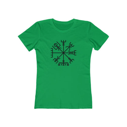 Viking Compass Women's Fit T-Shirt Solid Kelly Green / S - Scandinavian Design Studio
