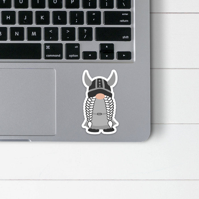 Viking Girl Gnome Sticker Scandinavian Design Studio