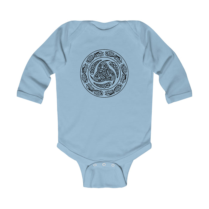 Viking Shield Long Sleeve Bodysuit Scandinavian Design Studio