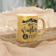 Wake Me Up Metallic Mug