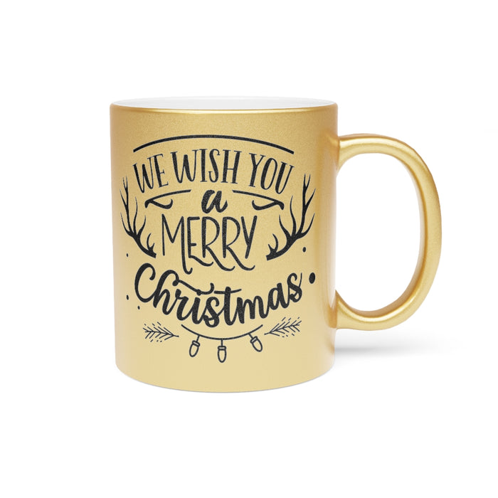 We Wish You A Merry Christmas Metallic Mug