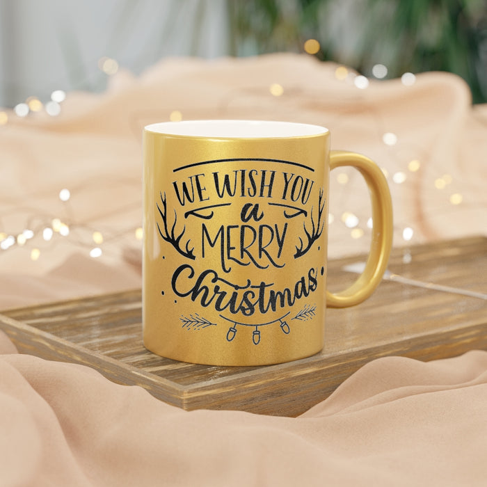 We Wish You A Merry Christmas Metallic Mug