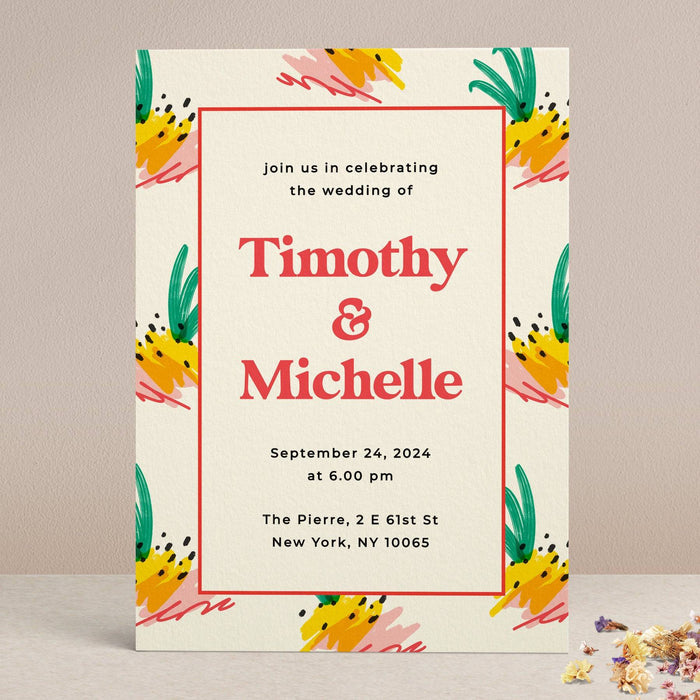 Wedding Invitations with Bright Design - XOXOKristen