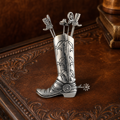 Western Boot Cheese Pick Set 3