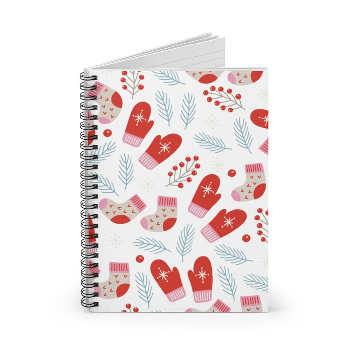Winter Mittens Spiral Lined Notebook