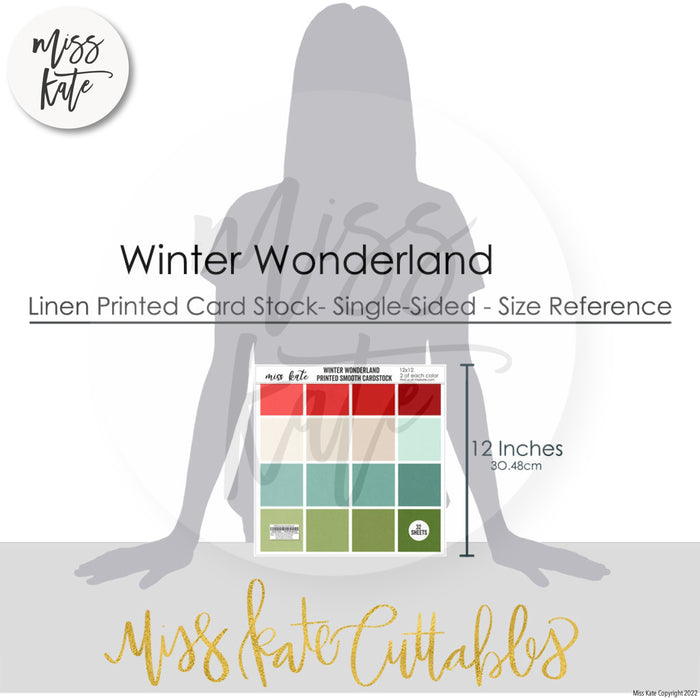 Winter Wonderland - Linen Printed Smooth Cardstock Single-Sided