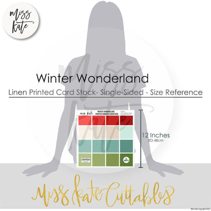 Winter Wonderland - Linen Printed Smooth Cardstock Single-Sided