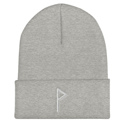 Wunjo (Joy) Viking Rune Embroidered Beanie Scandinavian Design Studio