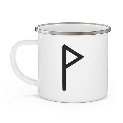 Wunjo (Joy) Viking Rune Enamel Camping Mug Scandinavian Design Studio