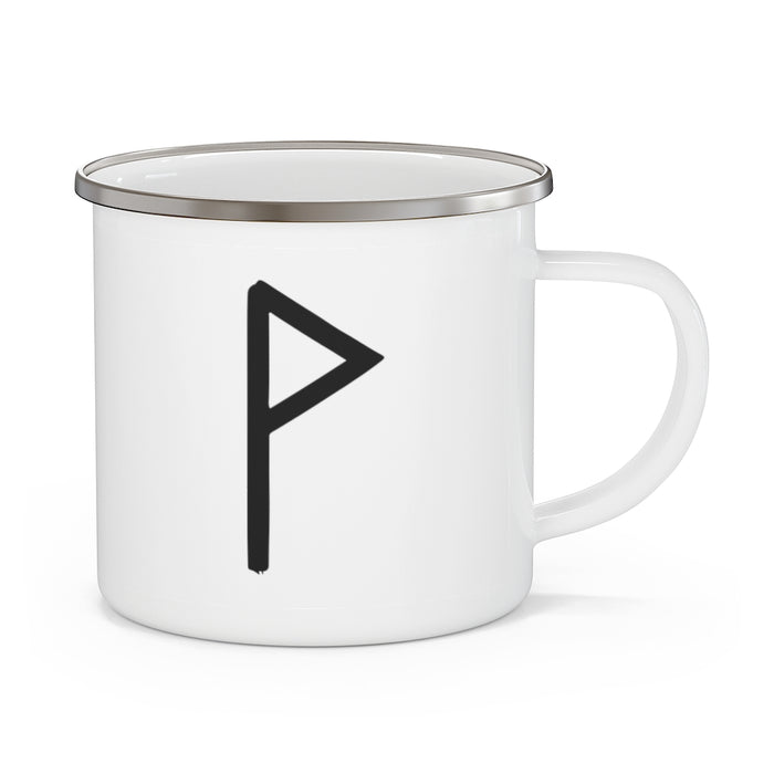 Wunjo (Joy) Viking Rune Enamel Camping Mug Scandinavian Design Studio