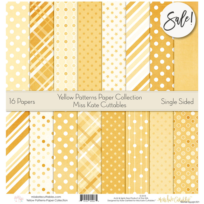 Yellow Patterns - Paper Pack 12X12 (Ss)