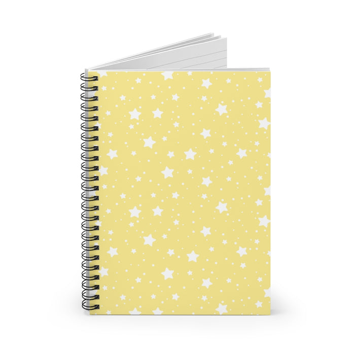 Yellow Stars Spiral Lined Notebook