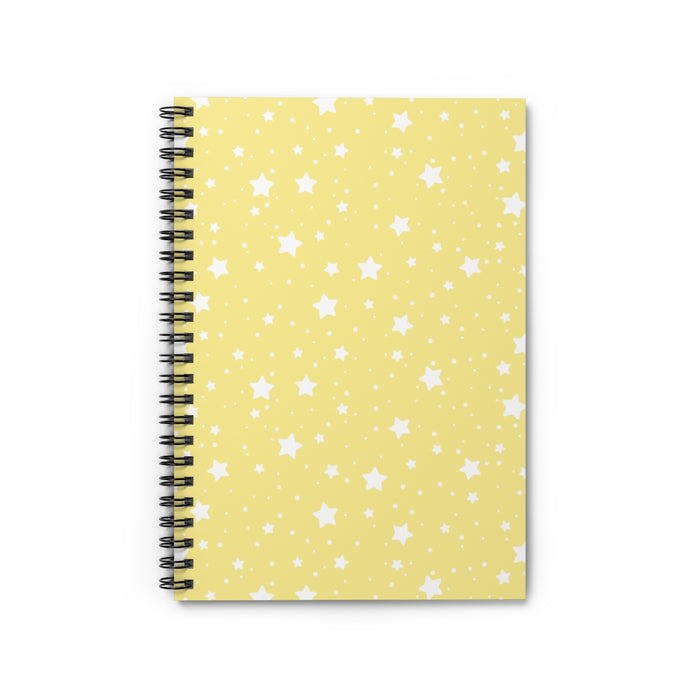 Yellow Stars Spiral Lined Notebook
